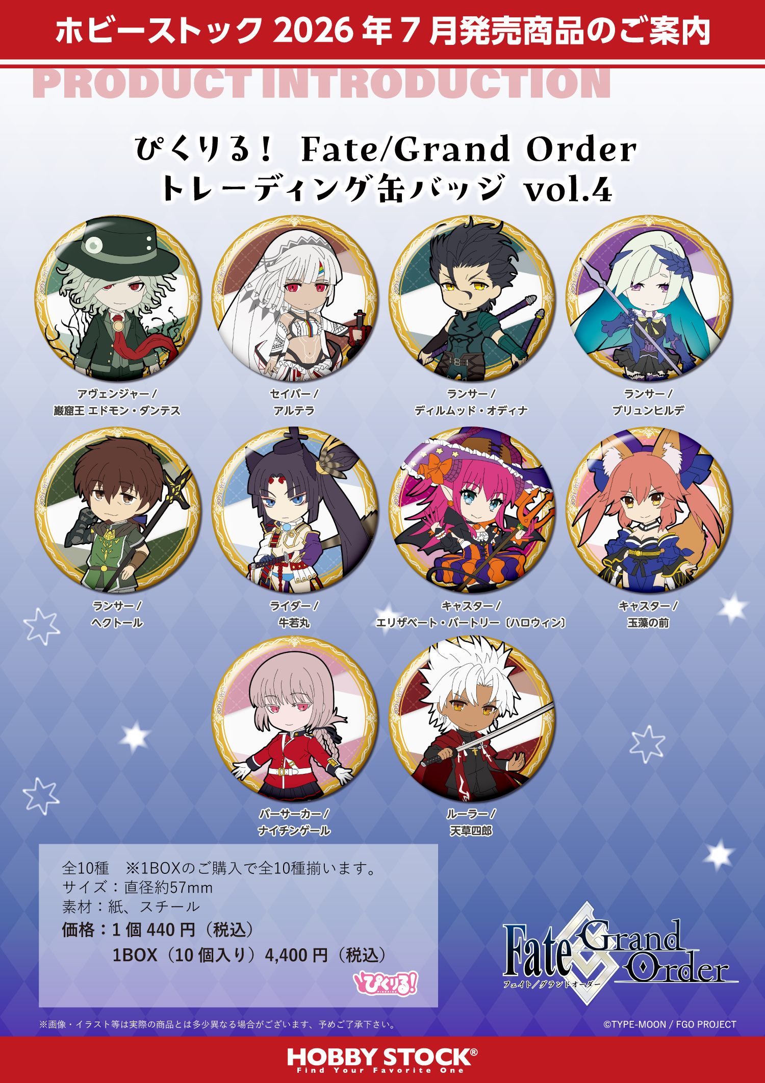 Fate/Grand Order_ぴくりる! トレーディング缶バッジ Vol.4