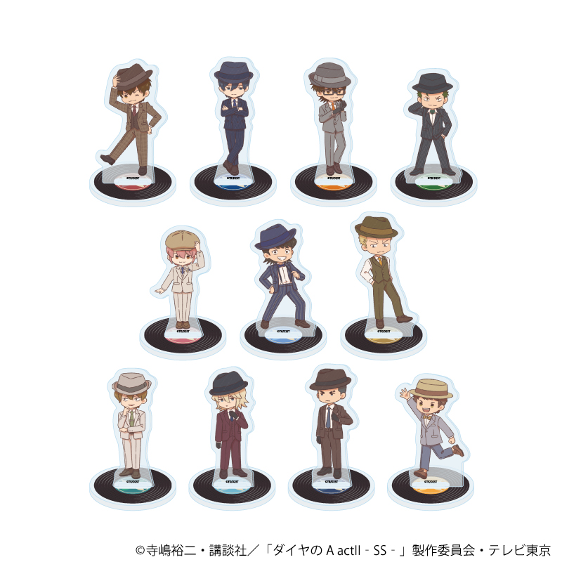 ダイヤのA act? -Second Season-_アクリルぷちスタンド03/コンプリートセット(全11種)(レトロアートイラスト)【コンプリートセット/11個入り】