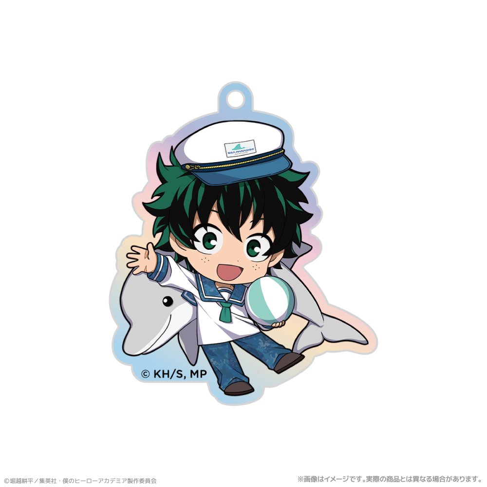 僕のヒーローアカデミア_オーロラアクリルキーホルダー_緑谷出久　海の生きものたちと一緒にPLUS ULTRA