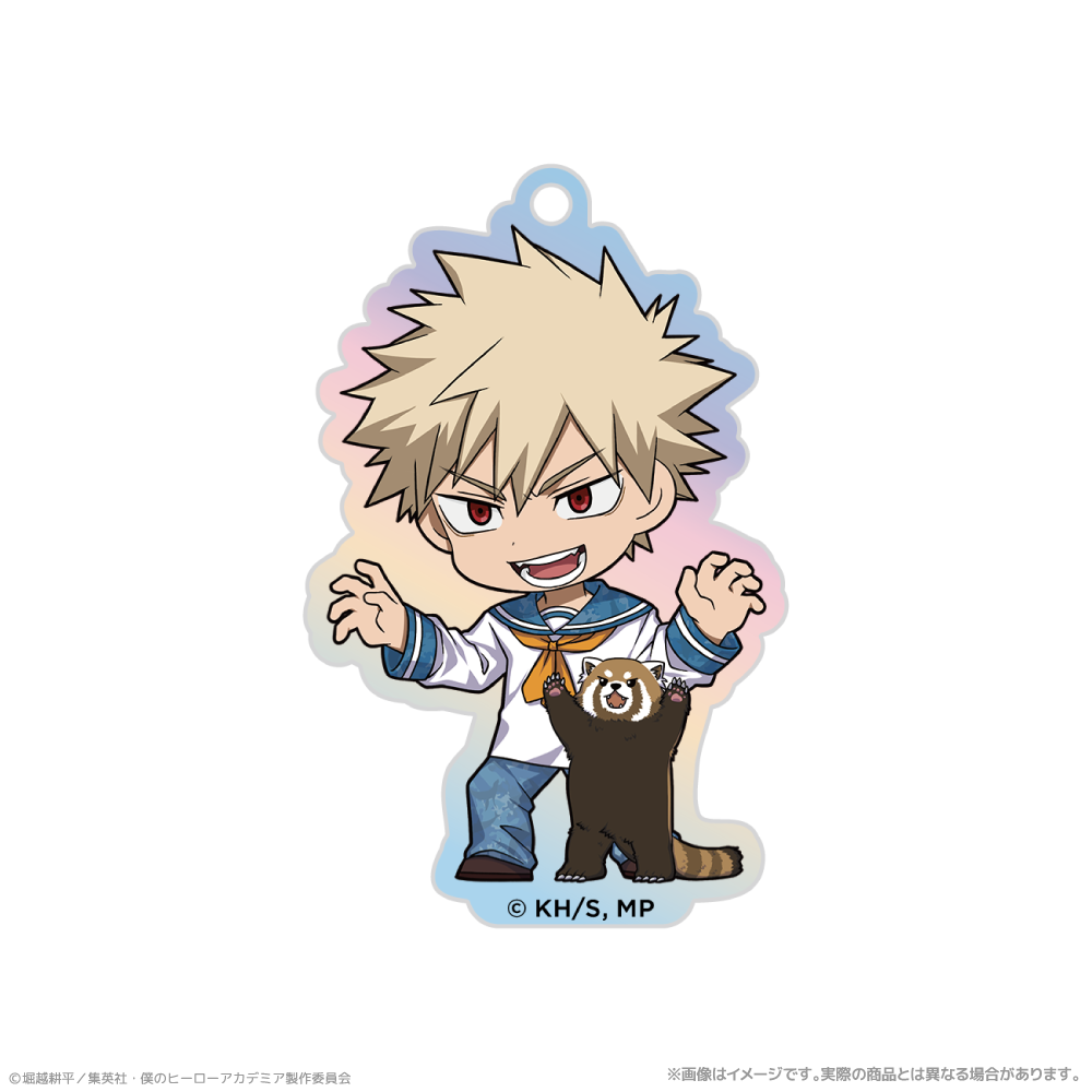 僕のヒーローアカデミア_オーロラアクリルキーホルダー_爆豪勝己　海の生きものたちと一緒にPLUS ULTRA