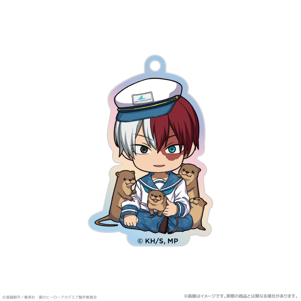 僕のヒーローアカデミア_オーロラアクリルキーホルダー_轟焦凍　海の生きものたちと一緒にPLUS ULTRA