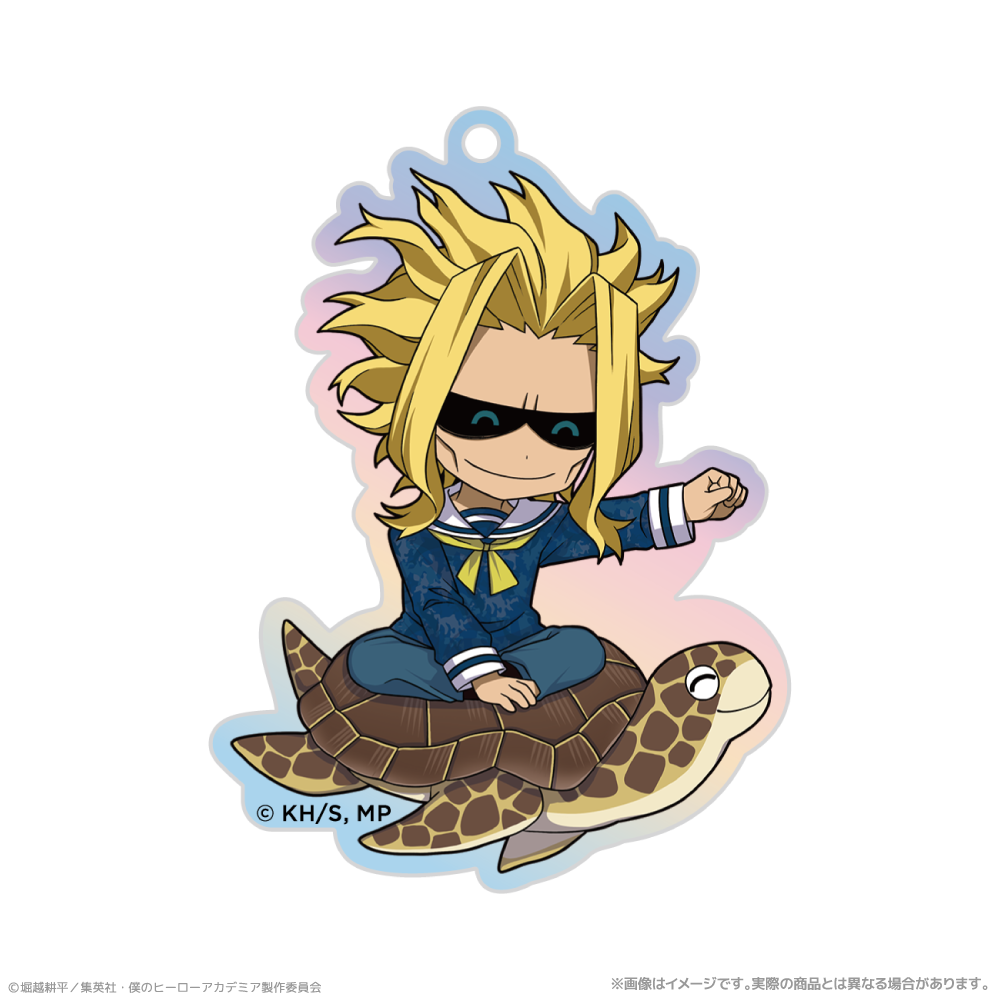 僕のヒーローアカデミア_オーロラアクリルキーホルダー_オールマイト　海の生きものたちと一緒にPLUS ULTRA