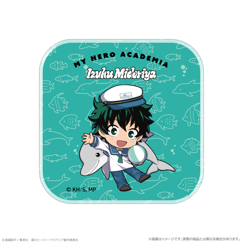 僕のヒーローアカデミア_ハンドタオル_緑谷出久　海の生きものたちと一緒にPLUS ULTRA