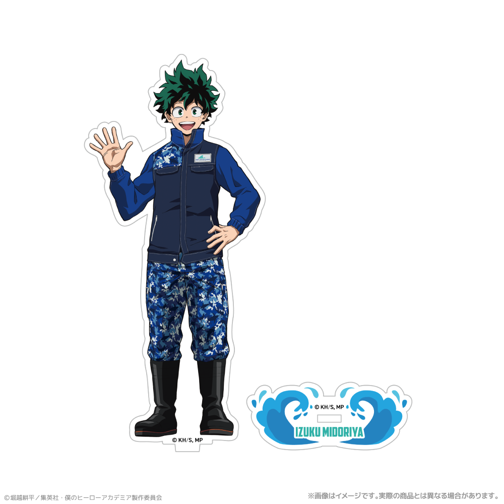 僕のヒーローアカデミア_ 描き下ろしアクリルスタンド_緑谷出久　海の生きものたちと一緒にPLUS ULTRA