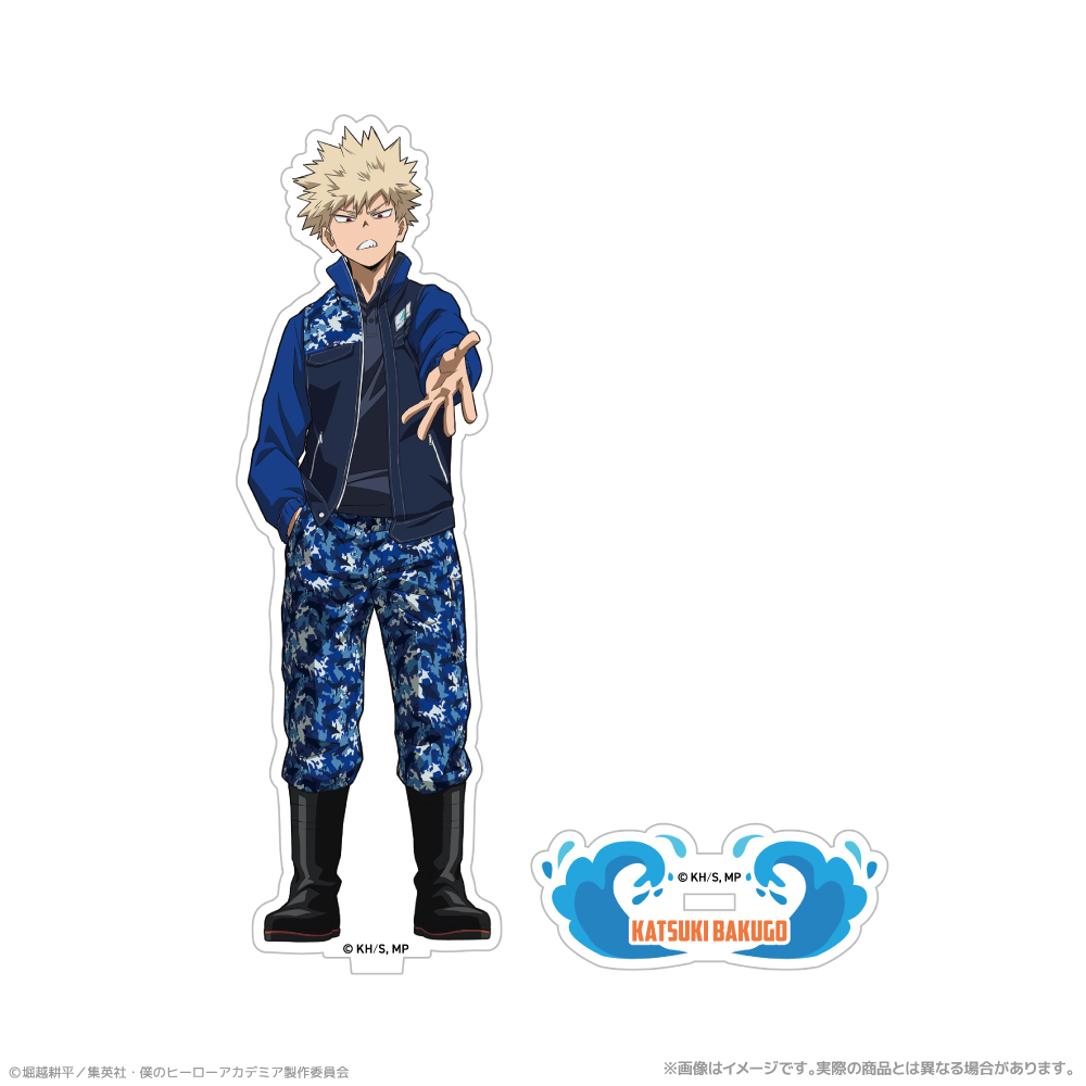 僕のヒーローアカデミア_ 描き下ろしアクリルスタンド_爆豪勝己　海の生きものたちと一緒にPLUS ULTRA