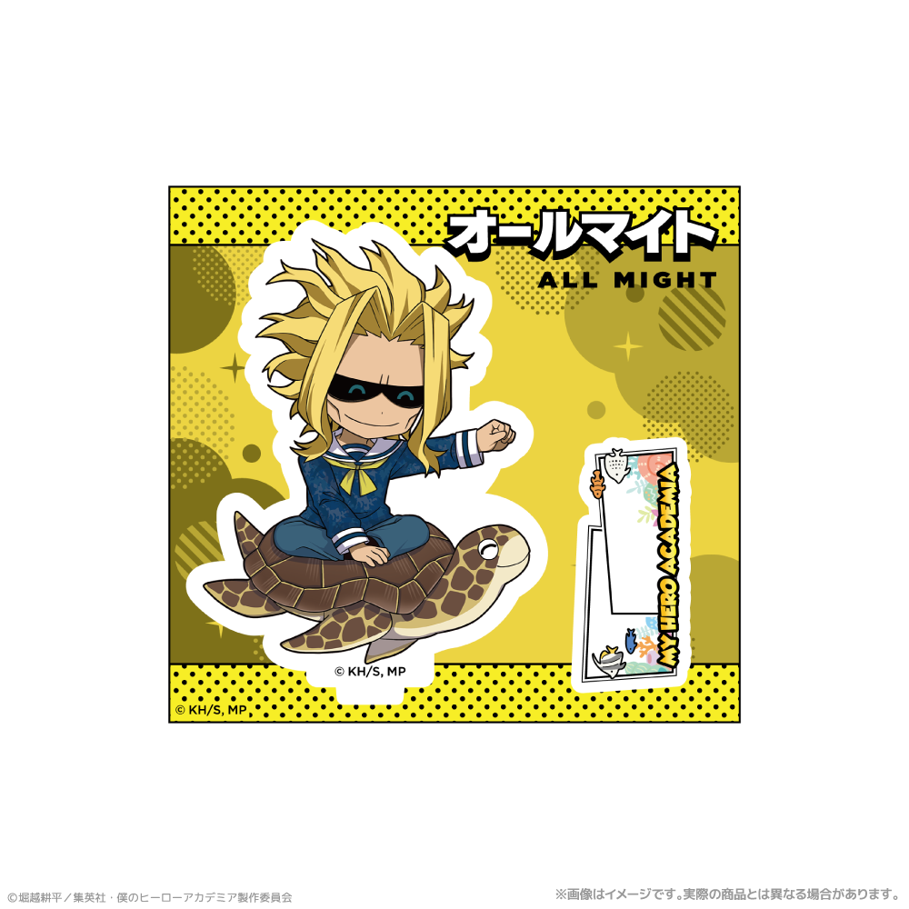 僕のヒーローアカデミア_ ミニキャラアクリルスタンド_オールマイト　海の生きものたちと一緒にPLUS ULTRA