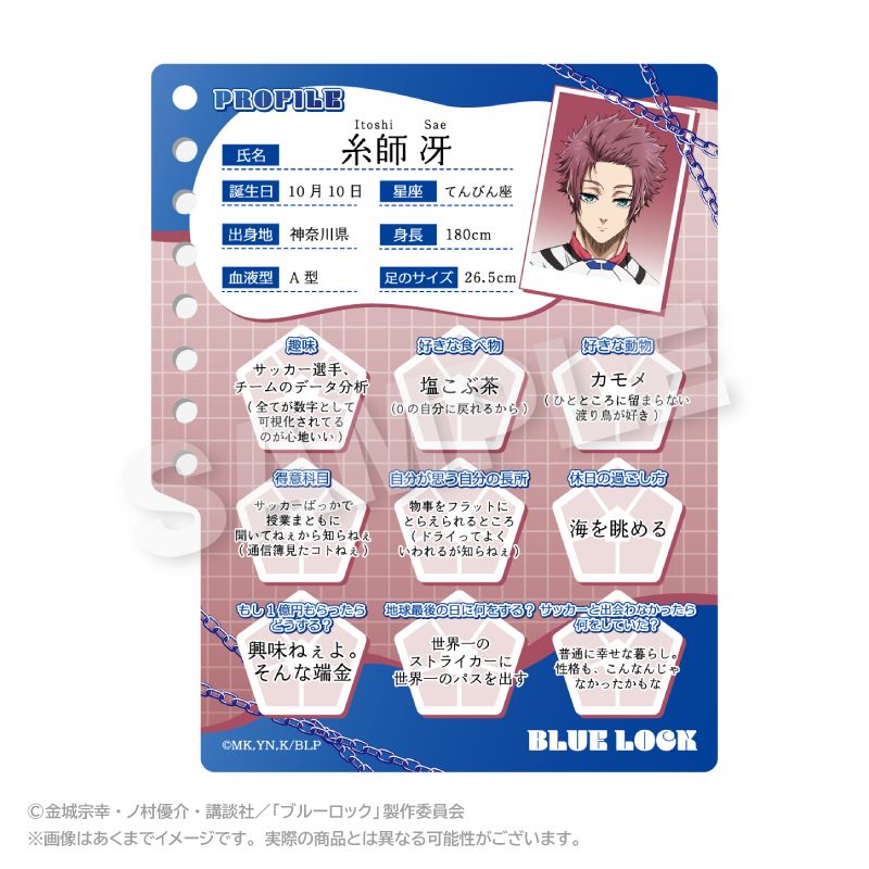 ブルーロック_プロフィール帳風キーホルダー 糸師 冴 | ブルーロック