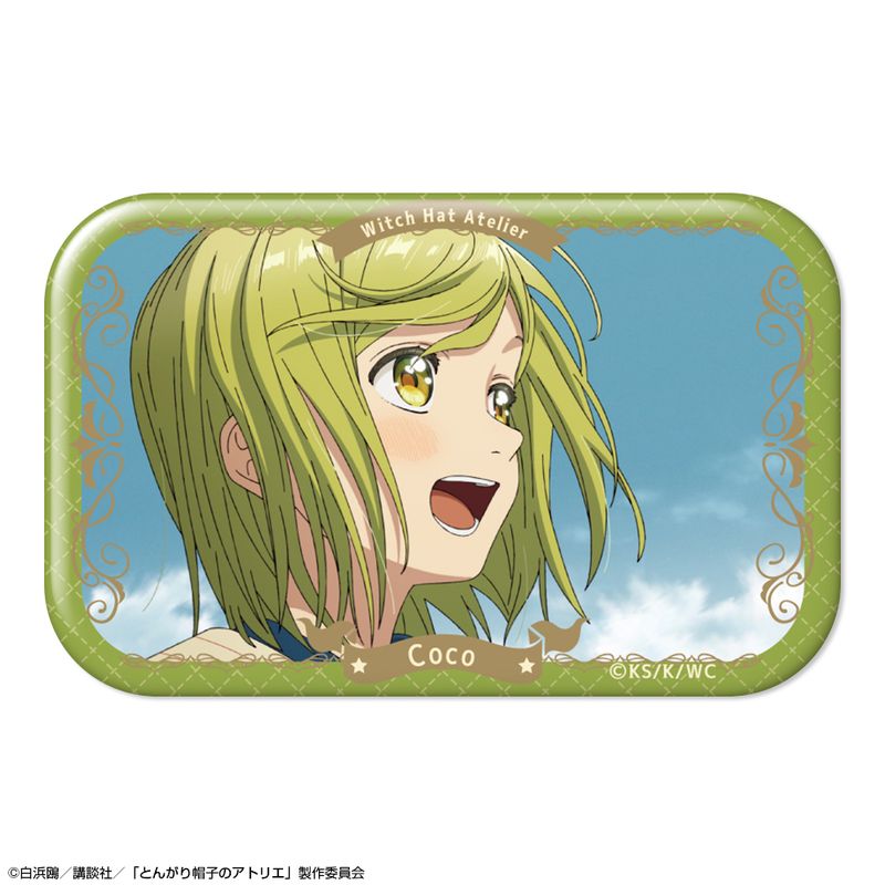 とんがり帽子のアトリエ_長方形缶バッジ デザイン01(ココ/A