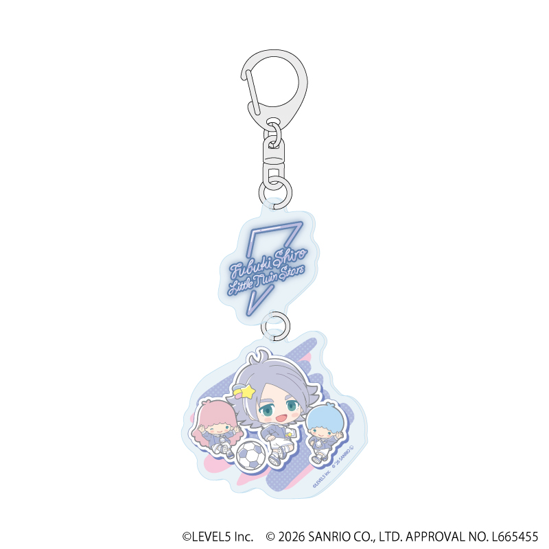 イナズマイレブン×サンリオキャラクターズ_連結アクリルキーホルダー05/吹雪士郎×リトルツインスターズ(コラボイラスト)