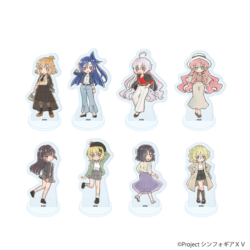 戦姫絶唱シンフォギアXV_アクリルぷちスタンド17/コンプリートセット(全8種) 雑誌モデルVer.(POP Artイラスト)【コンプリートセット/8個入り】