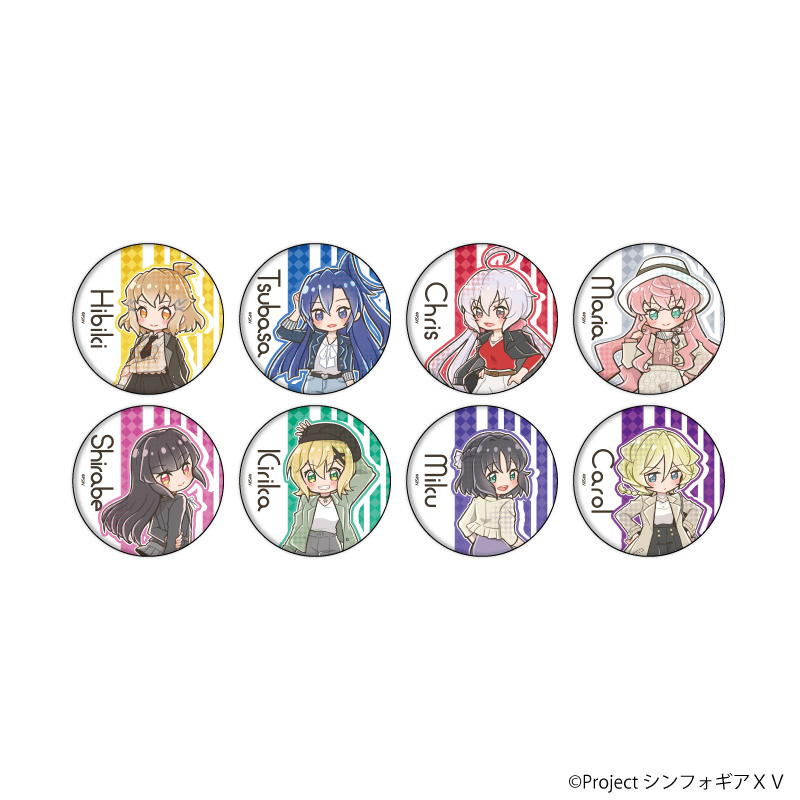戦姫絶唱シンフォギアXV_缶バッジ29/コンプリートセット(全8種) 雑誌モデルVer.(POP Artイラスト)【コンプリートセット/8個入り】