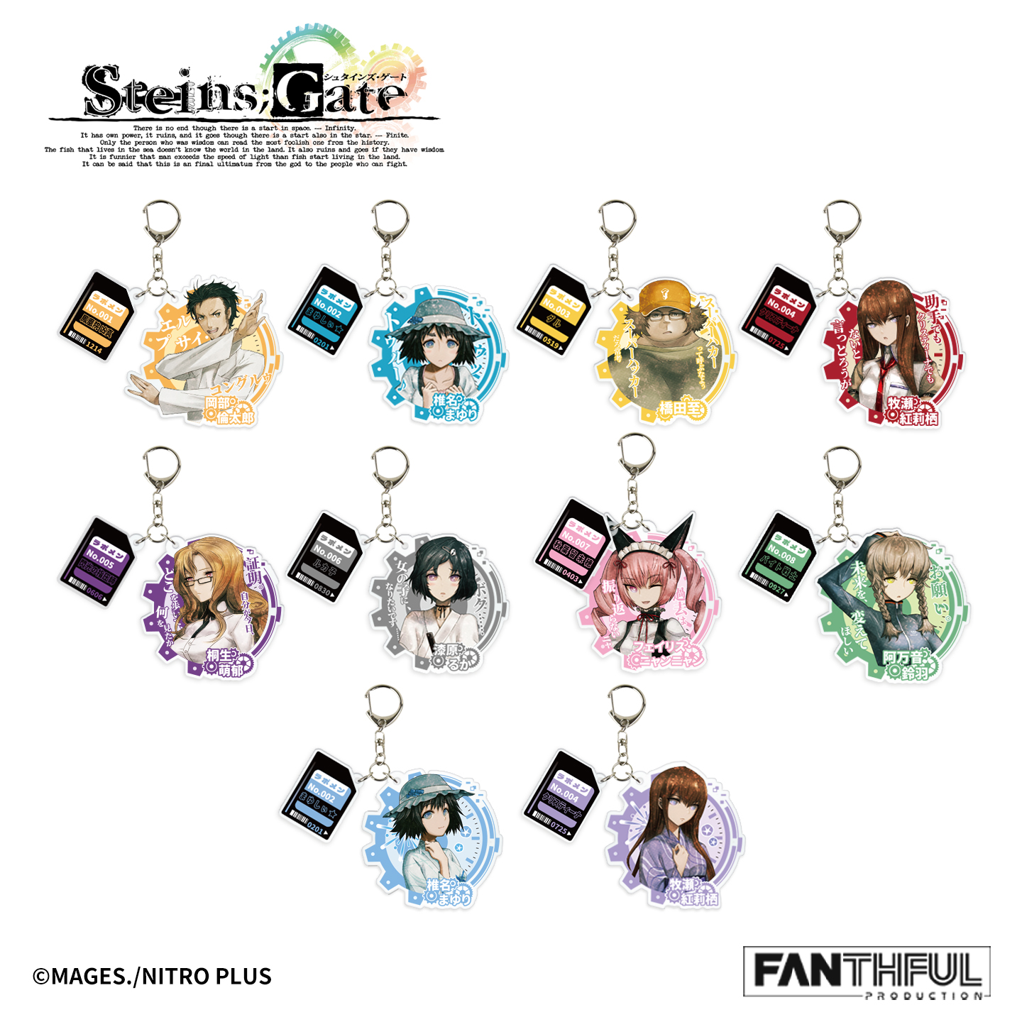 STEINS;GATE_010_FANTHFUL FP003SG2026 トレーディングアクリルキーホルダー【BOX／10個入り】