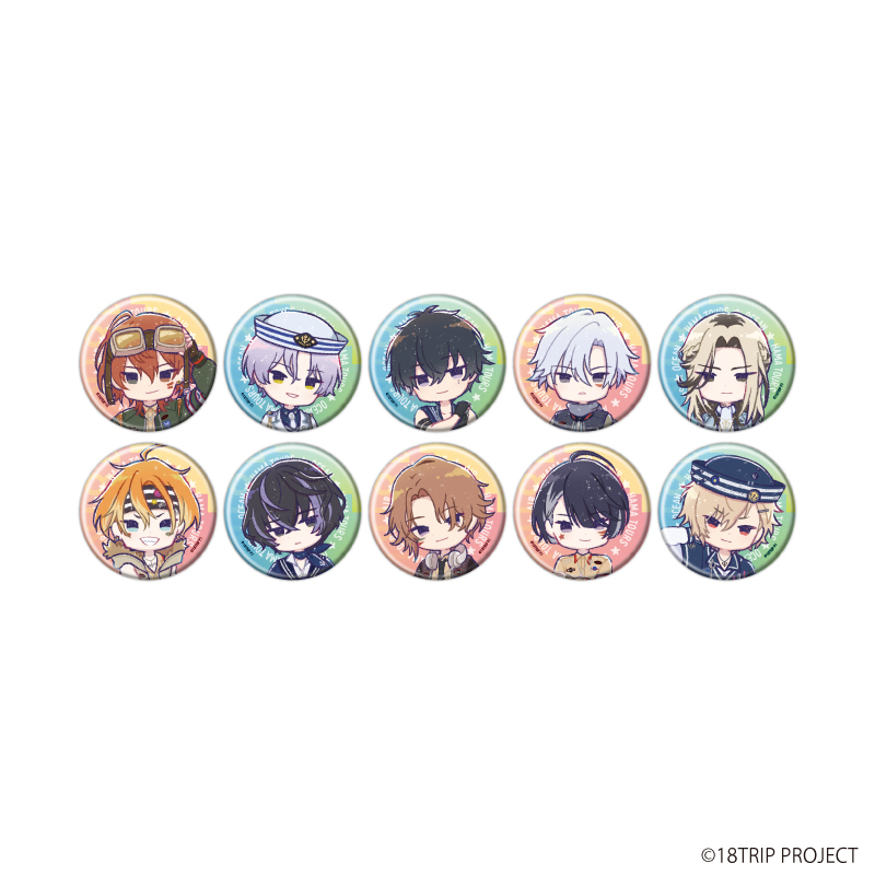 18TRIP_缶バッジ08/コンプリートセット(全10種)(グラフアートイラスト)【コンプリートセット／10個入り】