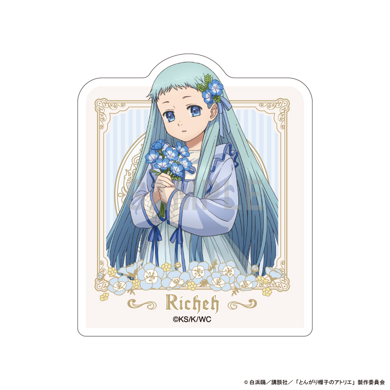 とんがり帽子のアトリエ_アクリルメモクリップ リチェ ドレスアップ＆フラワーver