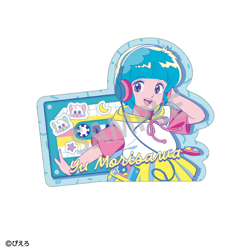 魔法の天使クリィミーマミ×魔法のプリンセスミンキーモモ_ダイカットステッカー 森沢優/レトロテイスト