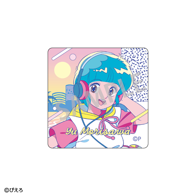 魔法の天使クリィミーマミ×魔法のプリンセスミンキーモモ_ガラスマグネット 森沢優/レトロテイスト