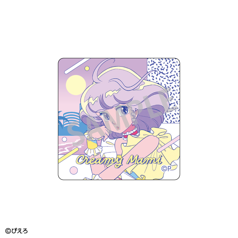 魔法の天使クリィミーマミ×魔法のプリンセスミンキーモモ_ガラスマグネット クリィミーマミA/レトロテイスト