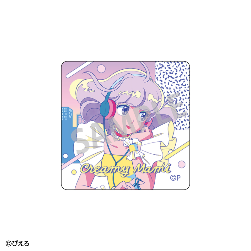 魔法の天使クリィミーマミ×魔法のプリンセスミンキーモモ_ガラスマグネット クリィミーマミB/レトロテイスト