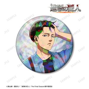 진격의 거인_신작 리바이 시밀러 룩 ver. 제2탄 75mm 홀로그램 캔 배지