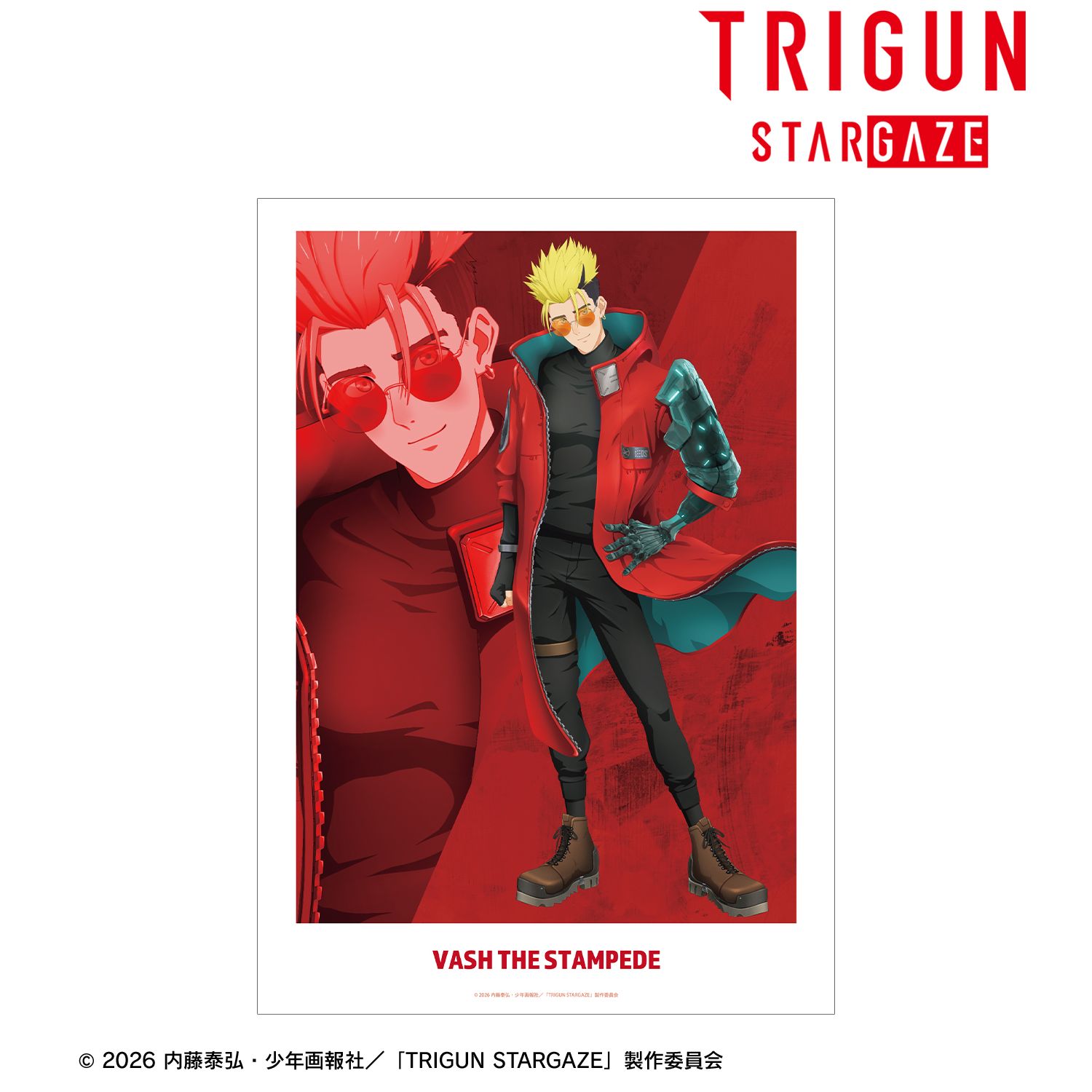 TRIGUN STARGAZE_ヴァッシュ・ザ・スタンピード キャラクタービジュアル A3マット加工ポスター