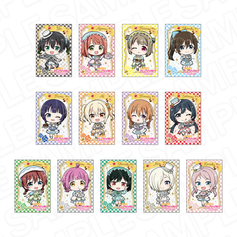 ラブライブ!虹ヶ咲学園スクールアイドル同好会_スクエアカンバッジ ティータイム デフォルメ ver.　【OPP入り／13個入り】【コンプリートセット】