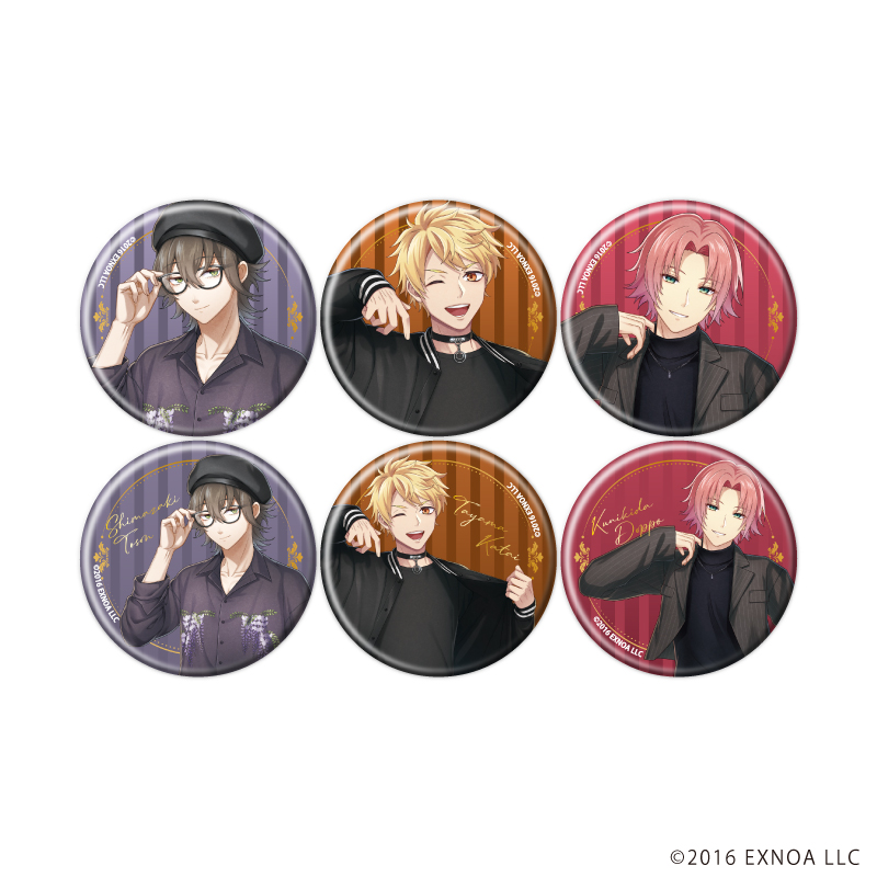 文豪とアルケミスト_缶バッジ59/ブラックコーデver. コンプリートセット(全6種)(描き起こしイラスト)【コンプリートセット／6個入り】