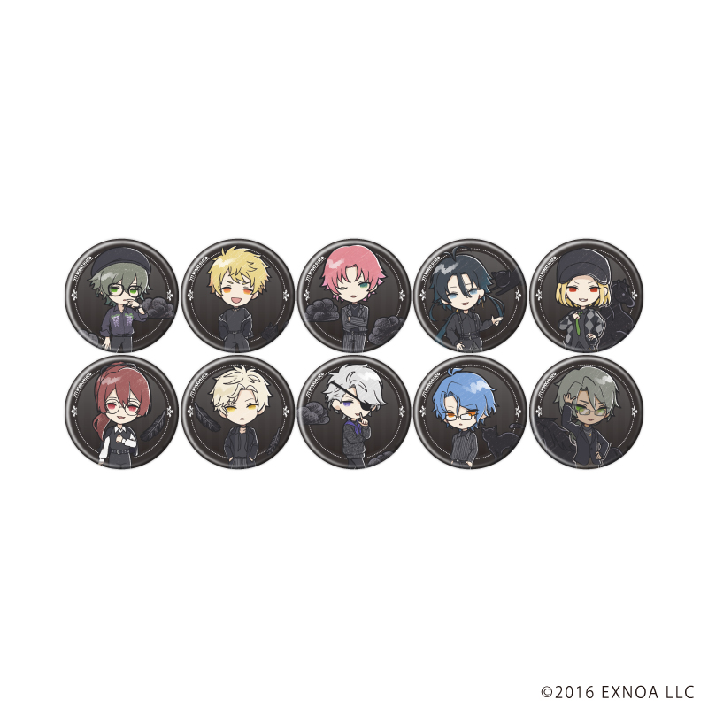 文豪とアルケミスト_缶バッジ60/ブラックコーデver. コンプリートセット(全10種)(グラフアートイラスト)【コンプリートセット／10個入り】