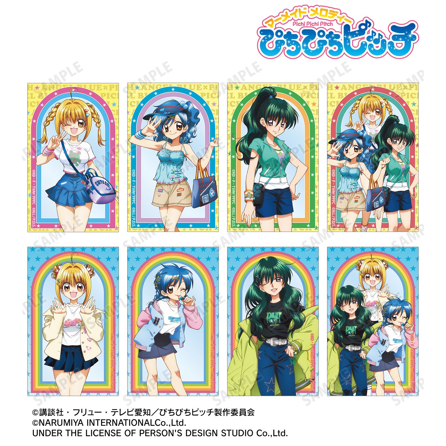 ぴちぴちピッチ_ANGEL BLUEコラボ 描き下ろし トレーディングコンパクトクリアカード(1BOX 8個入り)(単位/コンプリートBOX)