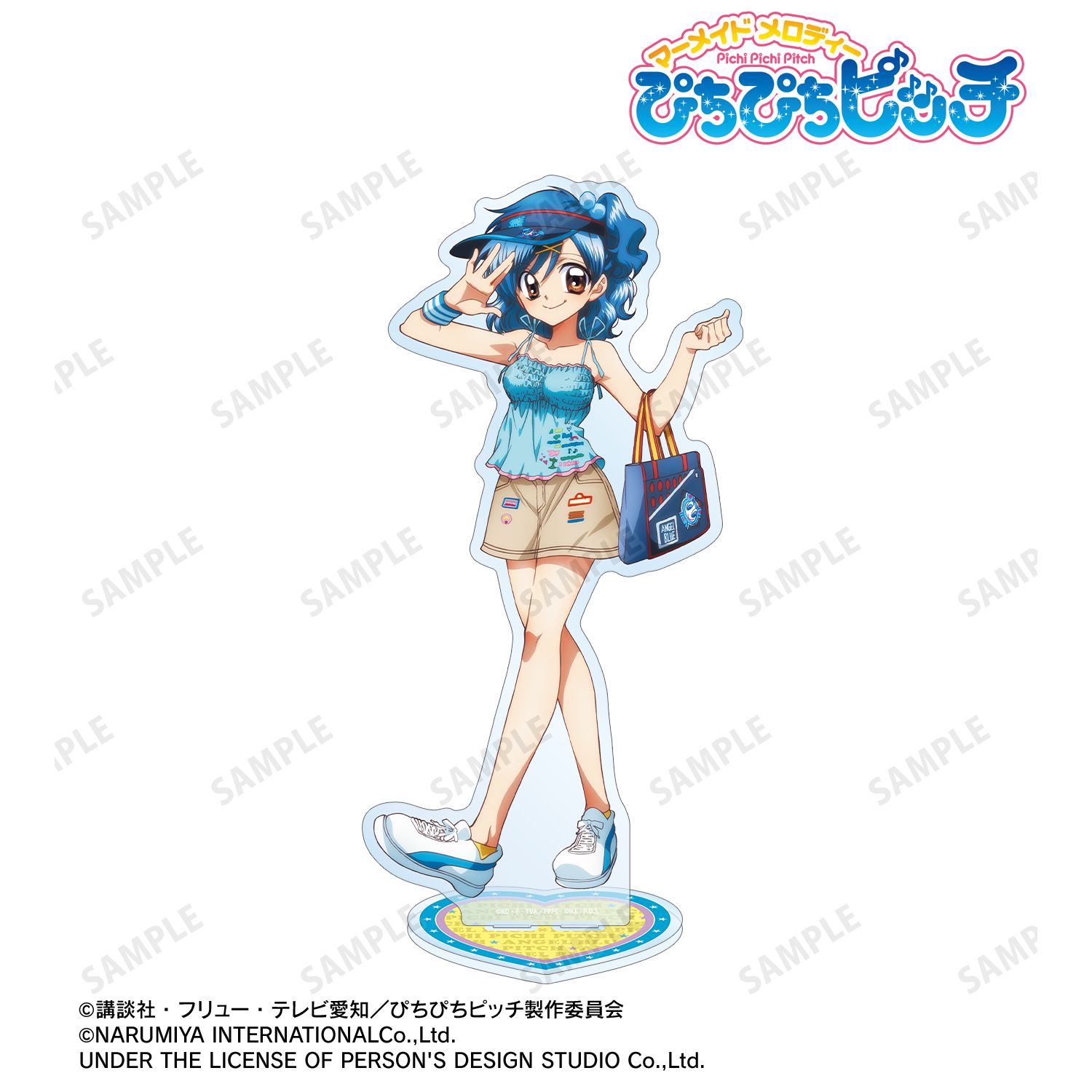 ぴちぴちピッチ_ANGEL BLUEコラボ 描き下ろし 宝生 波音 特大アクリルスタンド ver.A