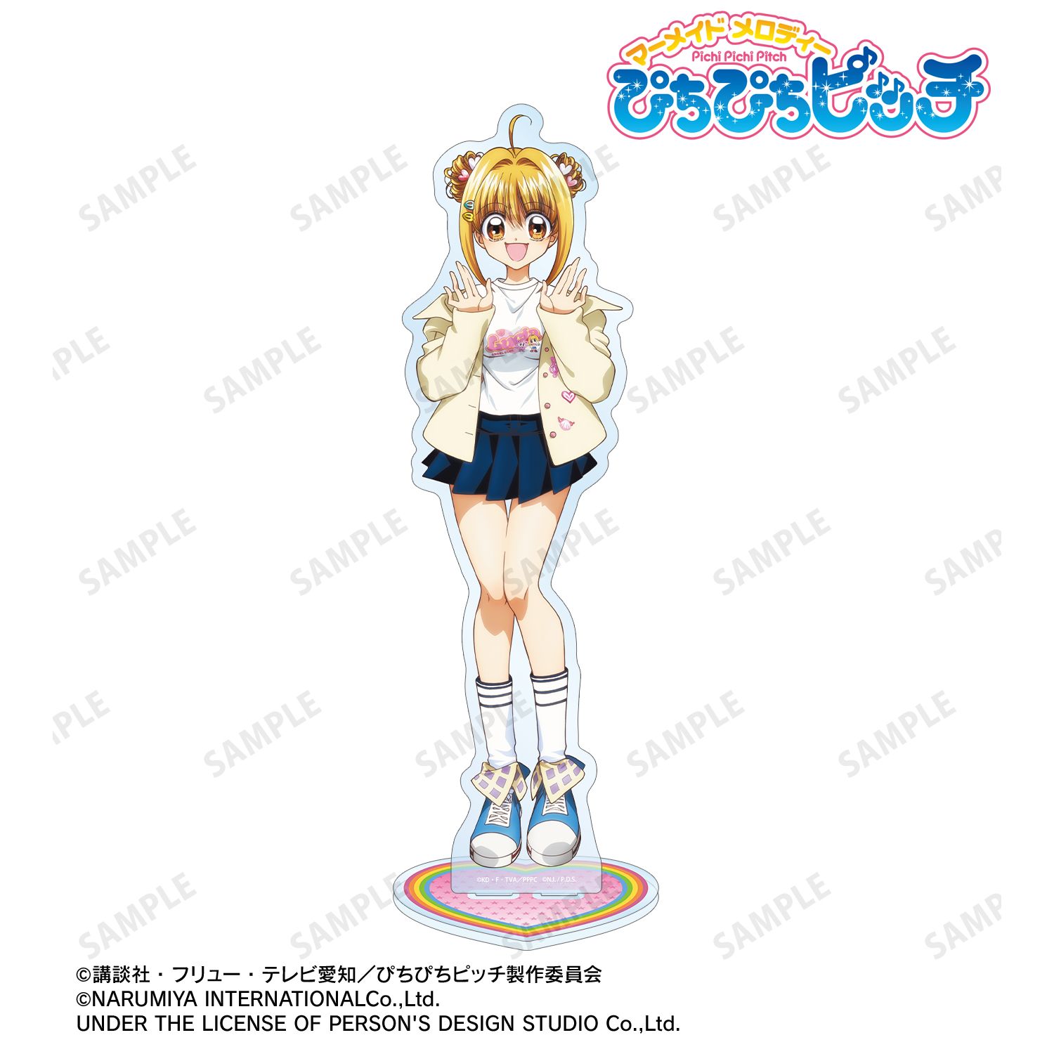 ぴちぴちピッチ_ANGEL BLUEコラボ 描き下ろし 七海 るちあ 特大アクリルスタンド ver.B