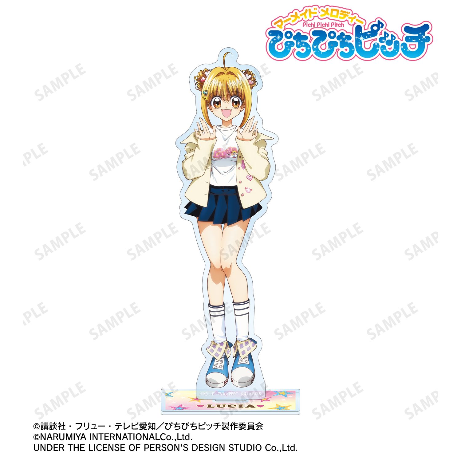 ぴちぴちピッチ_ANGEL BLUEコラボ 描き下ろし 七海 るちあ BIGアクリルスタンド ver.B