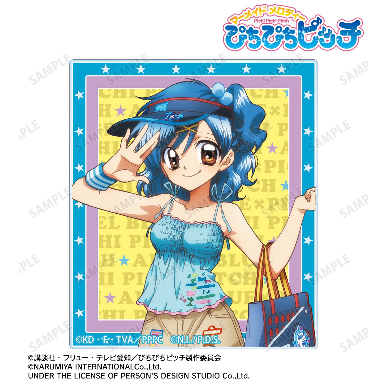 ぴちぴちピッチ_ANGEL BLUEコラボ 描き下ろし 宝生 波音 アクリルカード ver.A