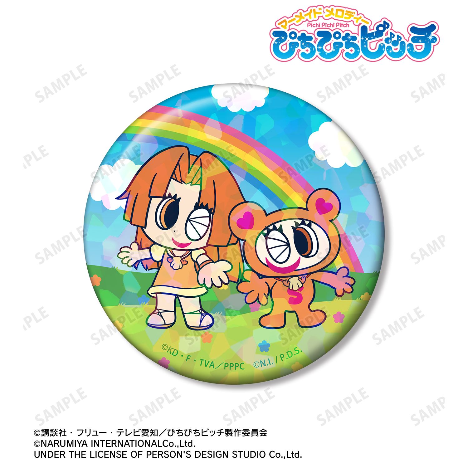 ぴちぴちピッチ_ANGEL BLUEコラボ 星羅&ナカムラくん 75mmホログラム缶