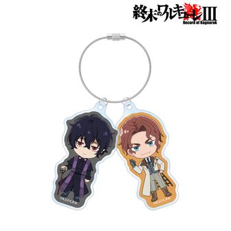 終末のワルキューレ ニコラ・テスラ 2連ミニアクリルキーホルダー POP UP 終末のワルキューレIII_ベルゼブブ&ニコラ・テスラ ちびキャラ 2連