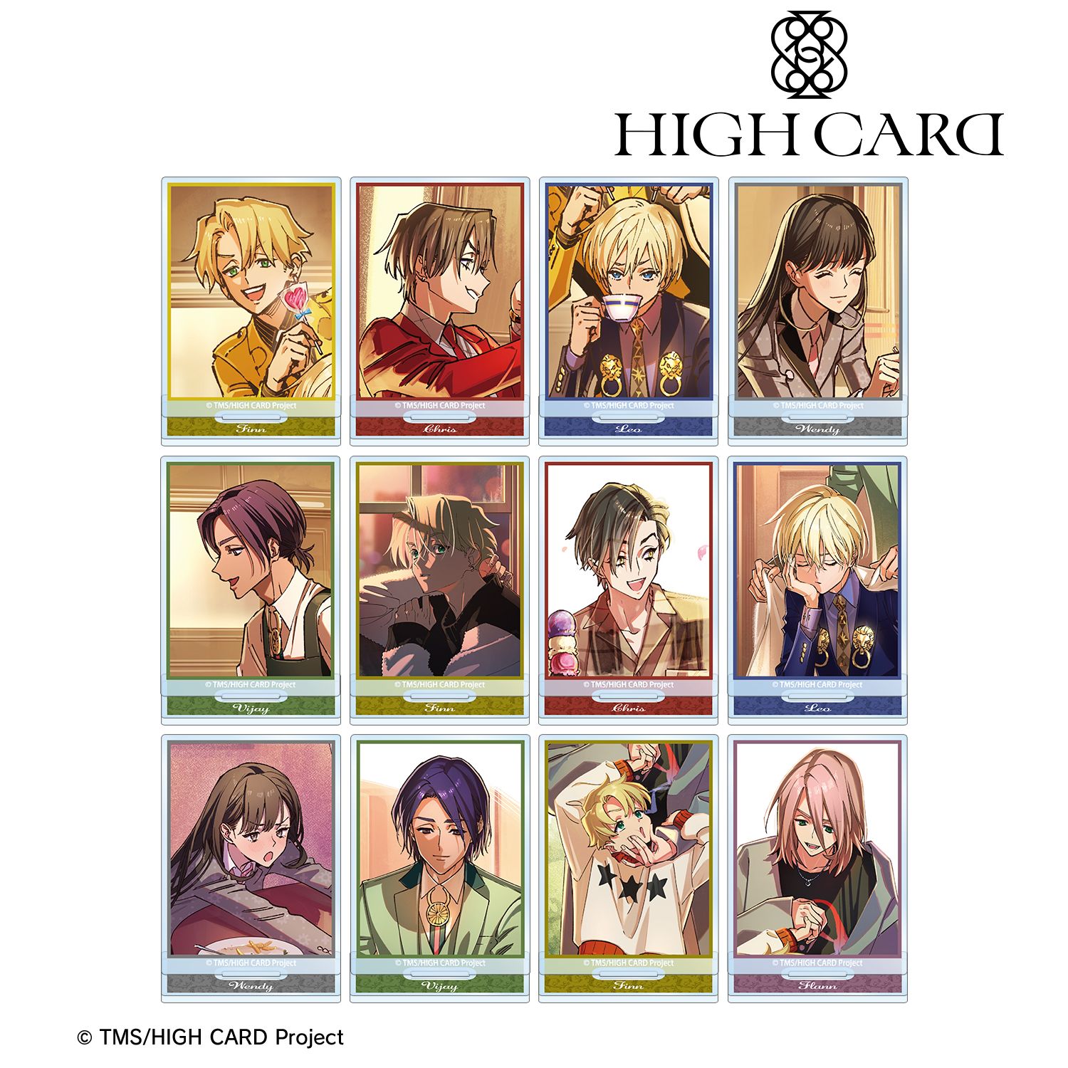 HIGH CARD_トレーディング エンディングイラスト アクリルスタンド(単位/コンプリートBOX/12パック入り)