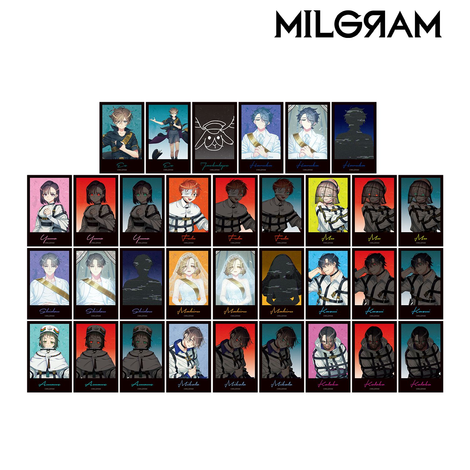 MILGRAM３枚セット‼️ MILGRAM -ミルグラム-_第三審 トレーディングイラストカード3枚セット