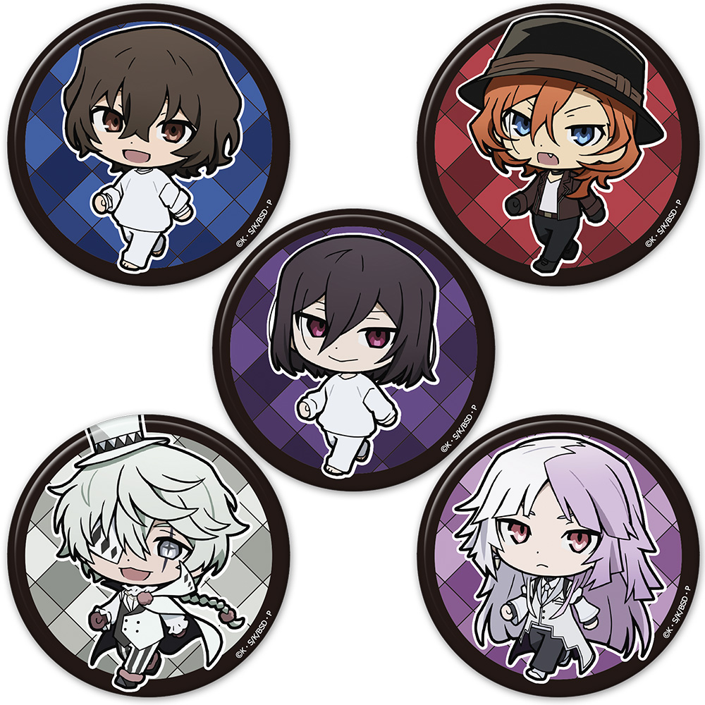 文豪ストレイドッグス_ついてっくトレーディング缶バッジ vol.2 全5種【BOX／5個入り】
