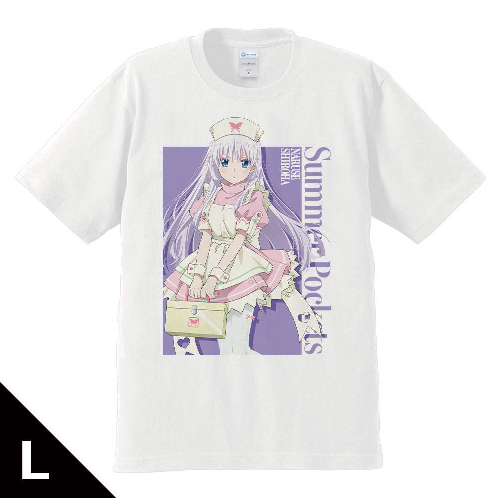 Summer Pockets_Lサイズ_Tシャツ 鳴瀬 しろは ナースメイドver. 【描き下ろし】