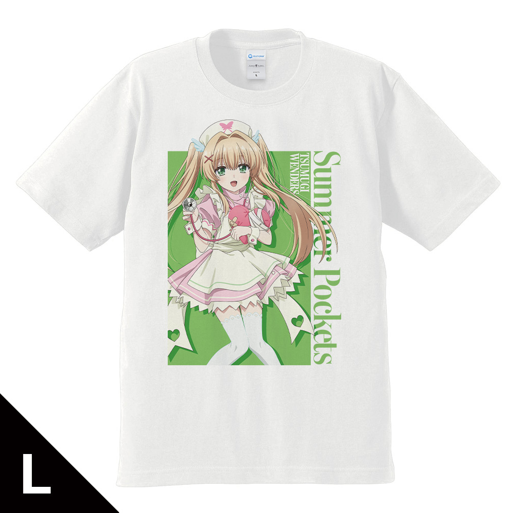 Summer Pockets_Lサイズ_Tシャツ 紬 ヴェンダース ナースメイドver. 【描き下ろし】