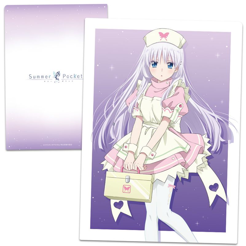 Summer Pockets_クリアファイル 鳴瀬 しろは ナースメイドver. 【描き