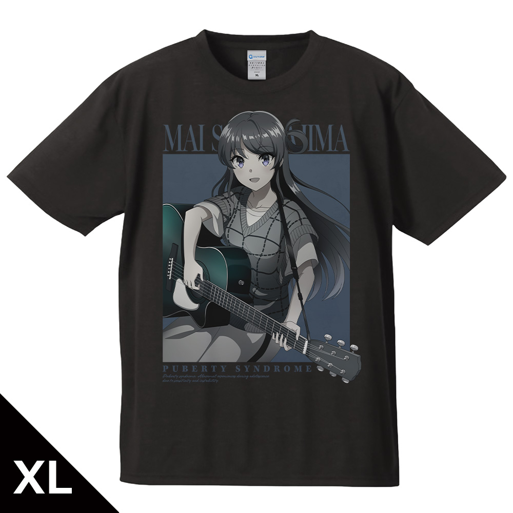 青春ブタ野郎はサンタクロースの夢を見ない_XLサイズ_Tシャツ 桜島麻衣 ギターガールver. 【描き下ろし】