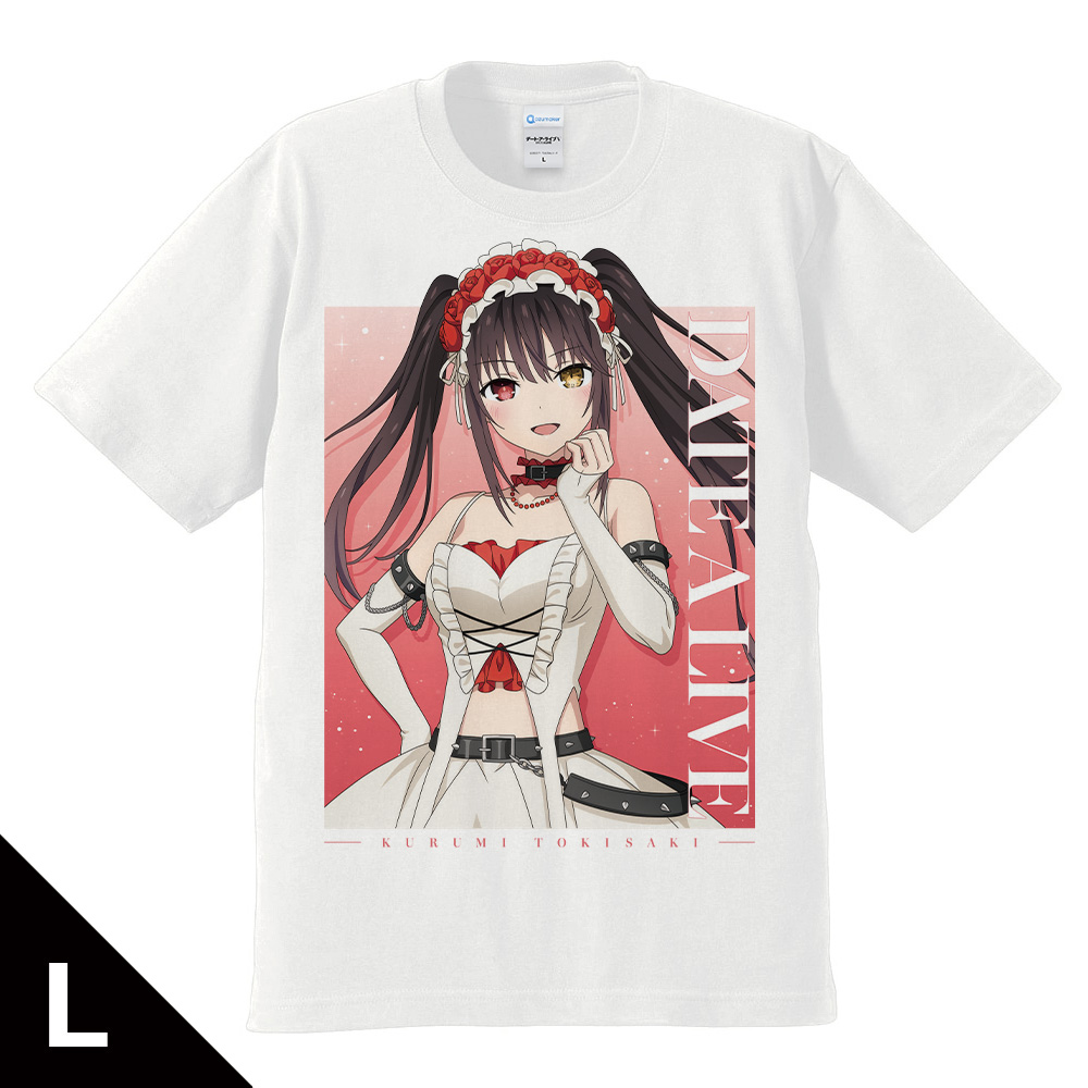デート・ア・ライブV_Lサイズ_Tシャツ 時崎狂三 ゴシックパンク ホワイトver. 【描き下ろし】