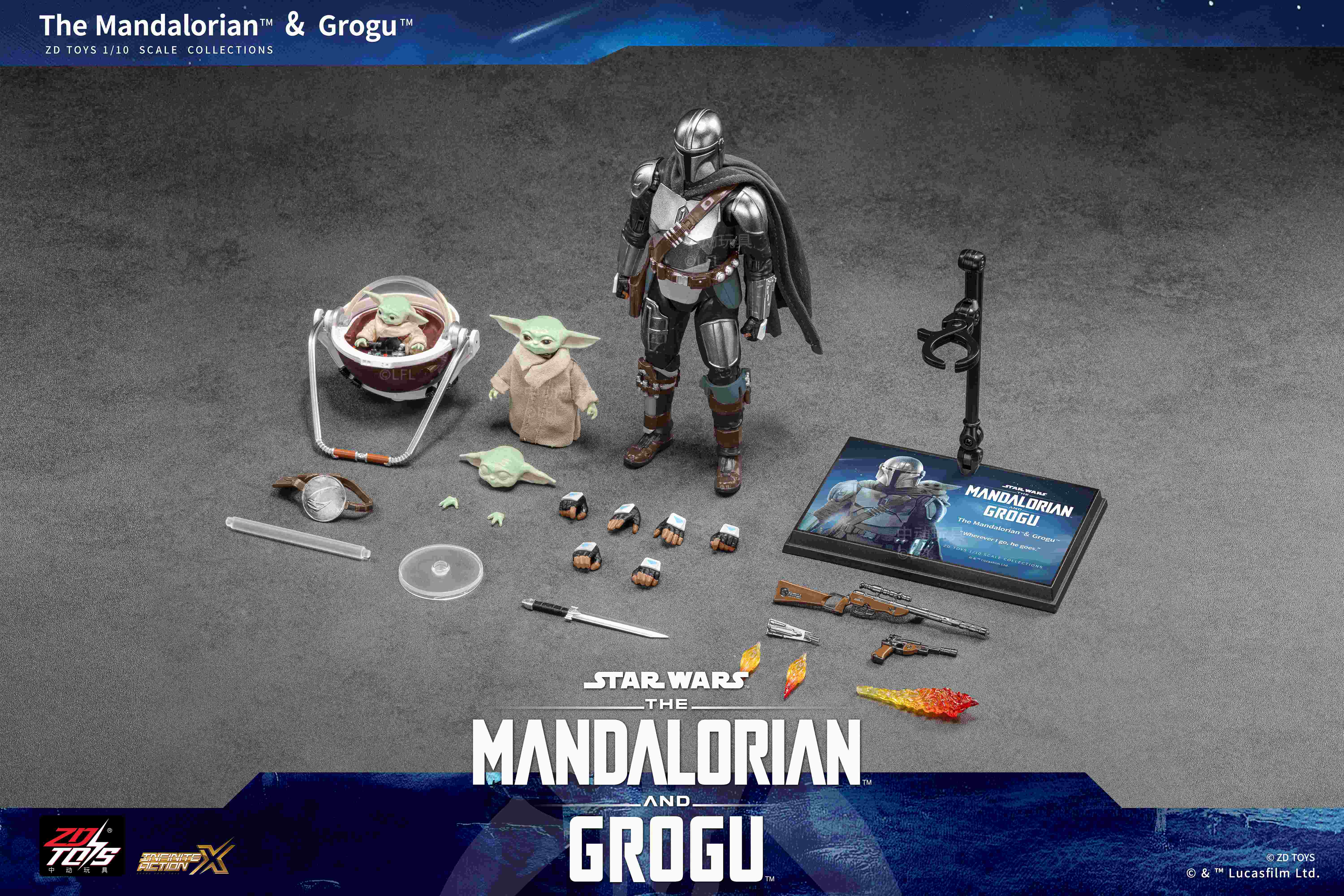 スター・ウォーズ_アクションフィギュア マンダロリアン&グローグー