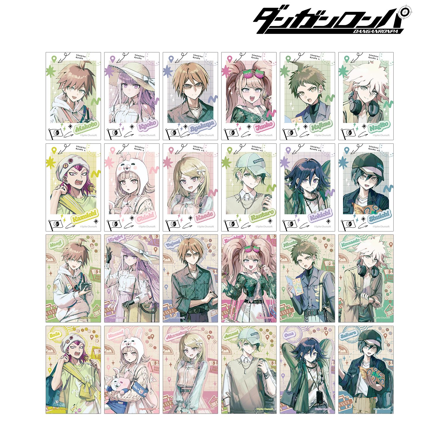 ダンガンロンパシリーズ_緜さんイラスト 私服で旅行ver. トレーディングイラストカード(単位/コンプリートBOX/24パック入り)