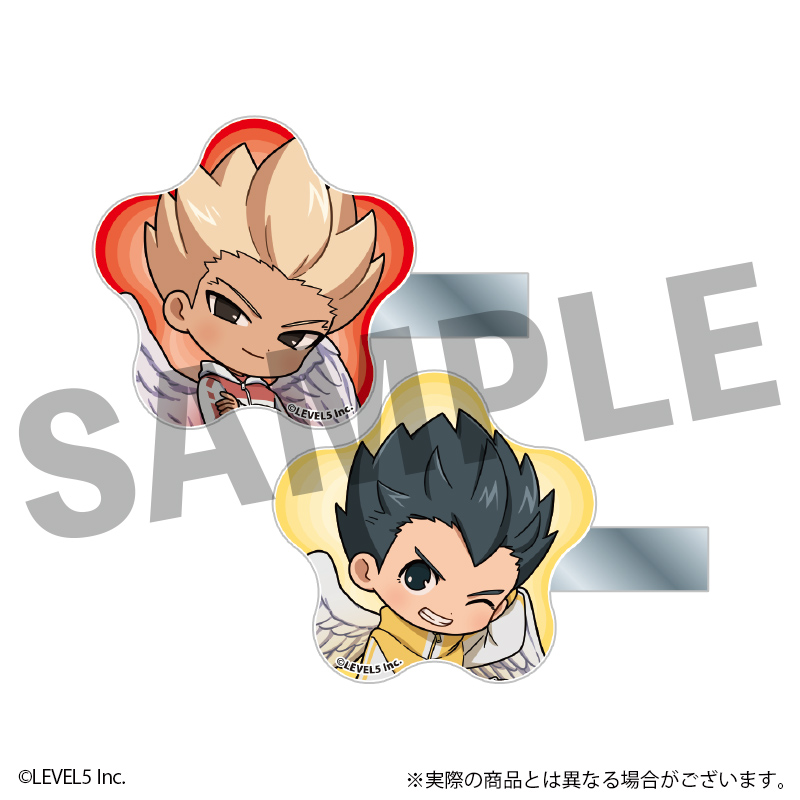 イナズマイレブン 英雄たちのヴィクトリーロード_アクリルヘアクリップ 豪炎寺 修也 天使ver.＆宇都宮 虎丸 天使ver.