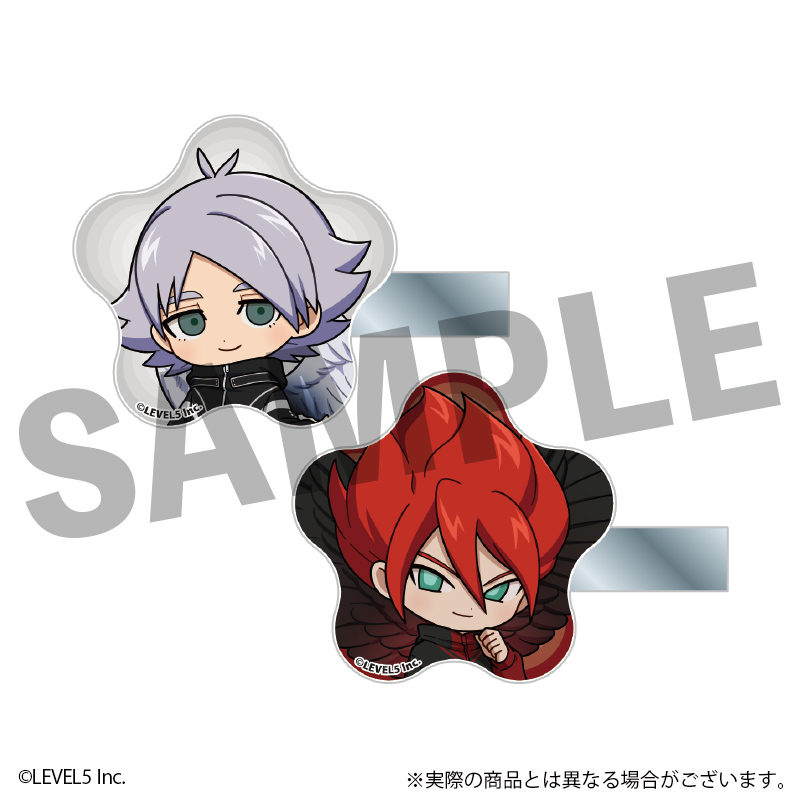 イナズマイレブン 英雄たちのヴィクトリーロード_アクリルヘアクリップ 吹雪 士郎 天使ver.＆グラン 悪魔ver.