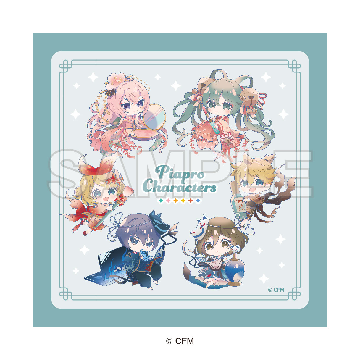 初音ミク_ピアプロキャラクターズ　cosmetics 音彩ノ粧 ミニタオル	  