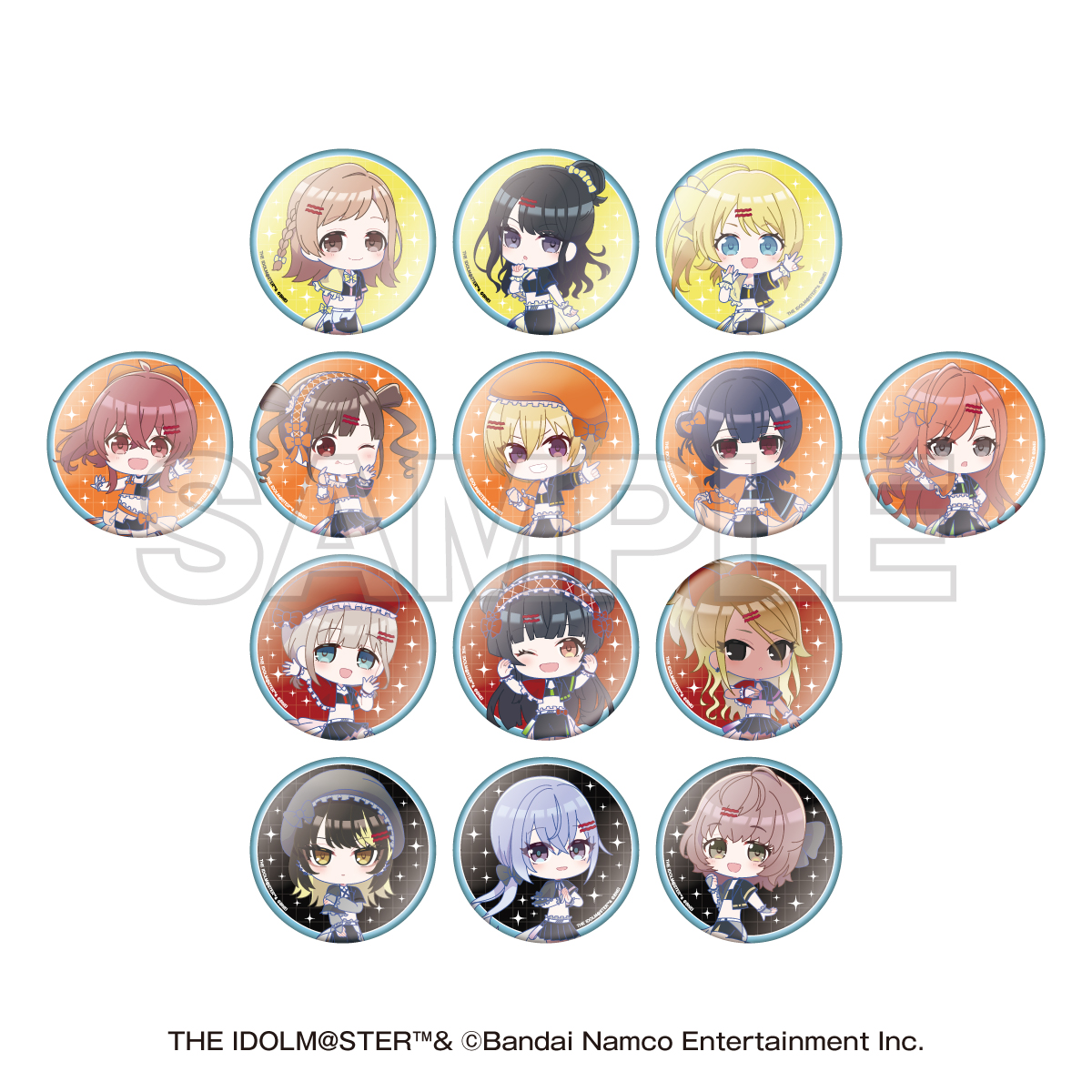 アイドルマスター シリーズ_NTTドコモ×アイドルマスター シャイニーカラーズ　トレーディングミニキャラ缶バッジA(全14種)　【BOX／14個入り】