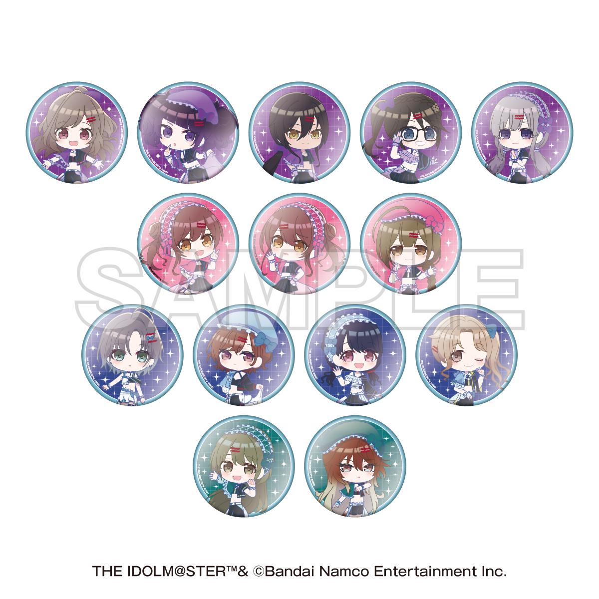 アイドルマスター シリーズ_NTTドコモ×アイドルマスター シャイニーカラーズ　トレーディングミニキャラ缶バッジB(全14種)　【BOX／14個入り】