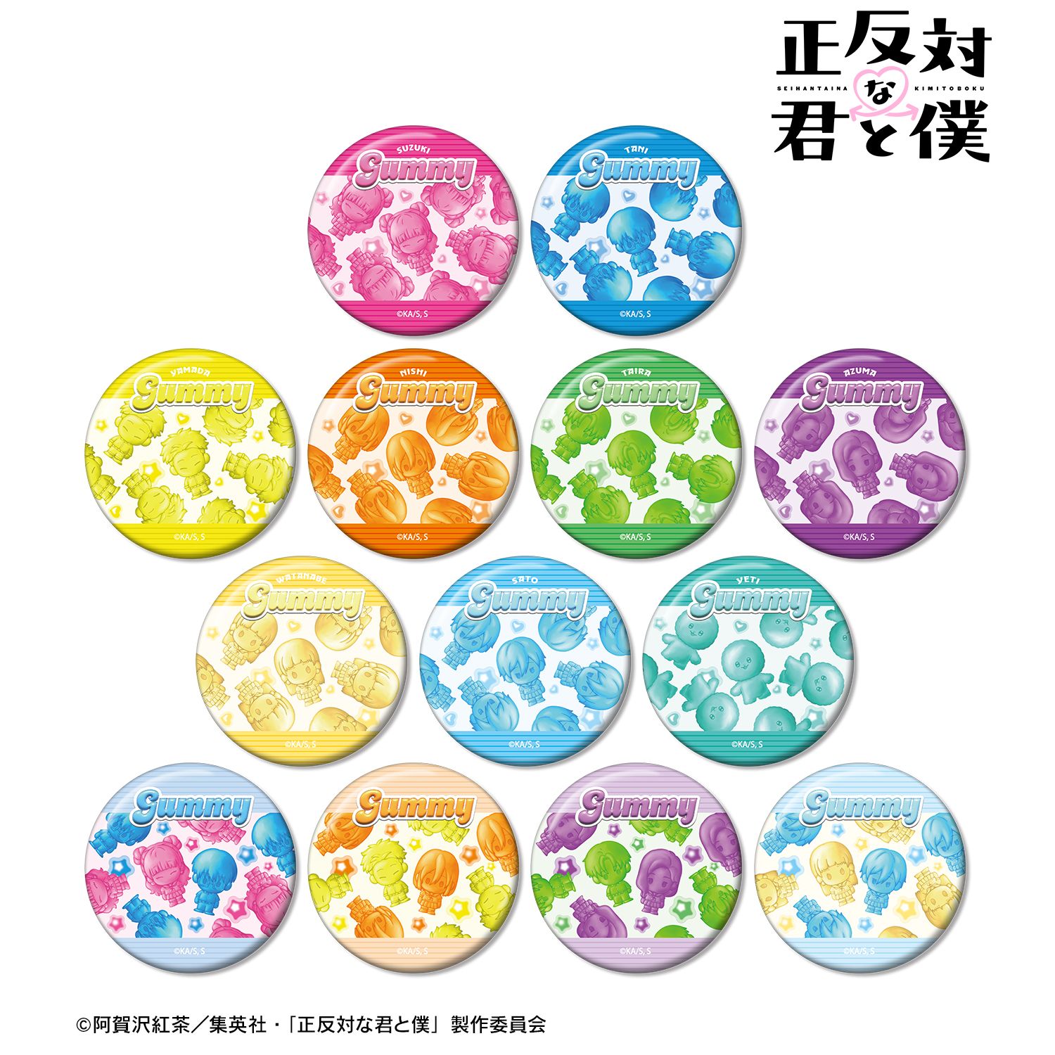 正反対な君と僕_トレーディング petit-sserie 缶バッジ(単位/コンプリートBOX/13パック入り)